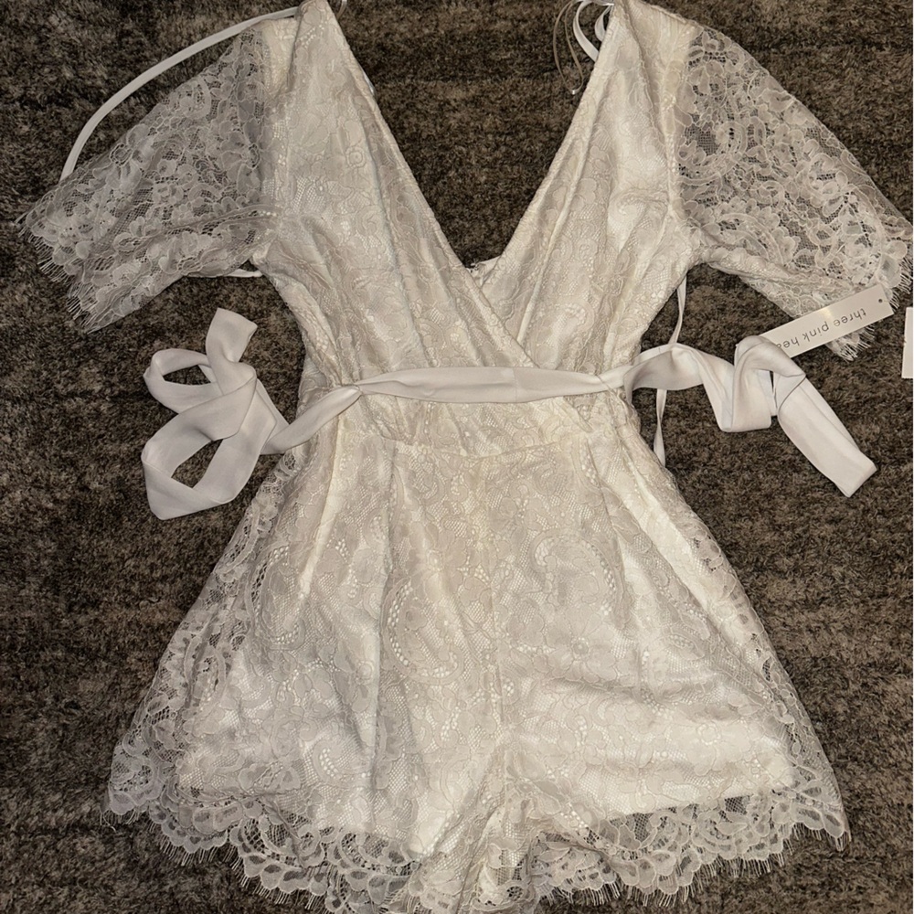 Elegant White Lace Romper